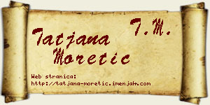 Tatjana Moretić vizit kartica